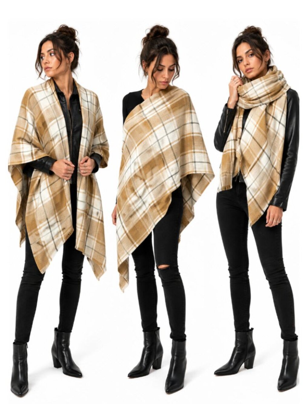 Fraas Plaid Soft Shawl Wrap